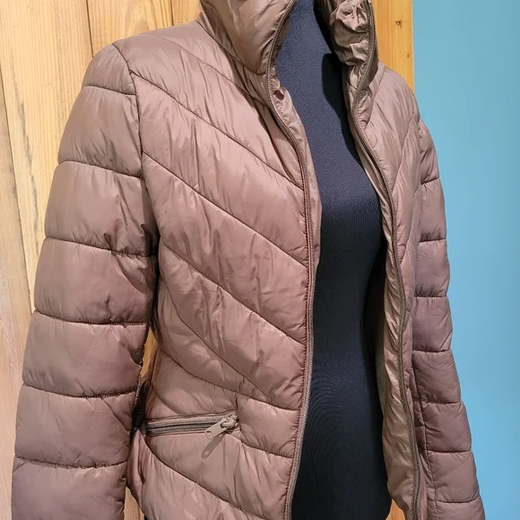 Women's Brown Quilted Jacket - Picture 2 of 10